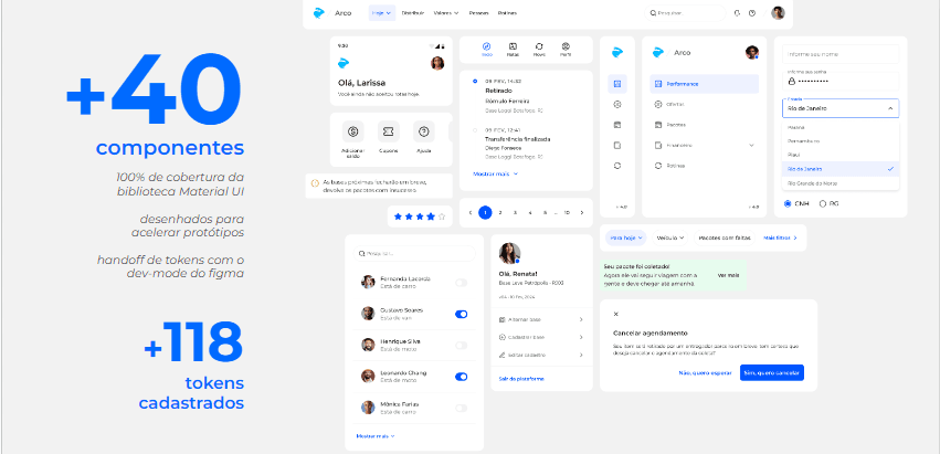 Imagem com dados sobre o Design System